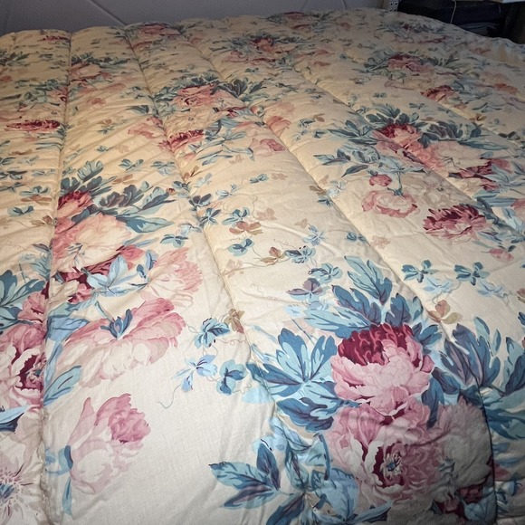 Ralph Lauren Vintage Floral Elsa Grasslands King Comforter Bedspread 96"x87" - Picture 2 of 8